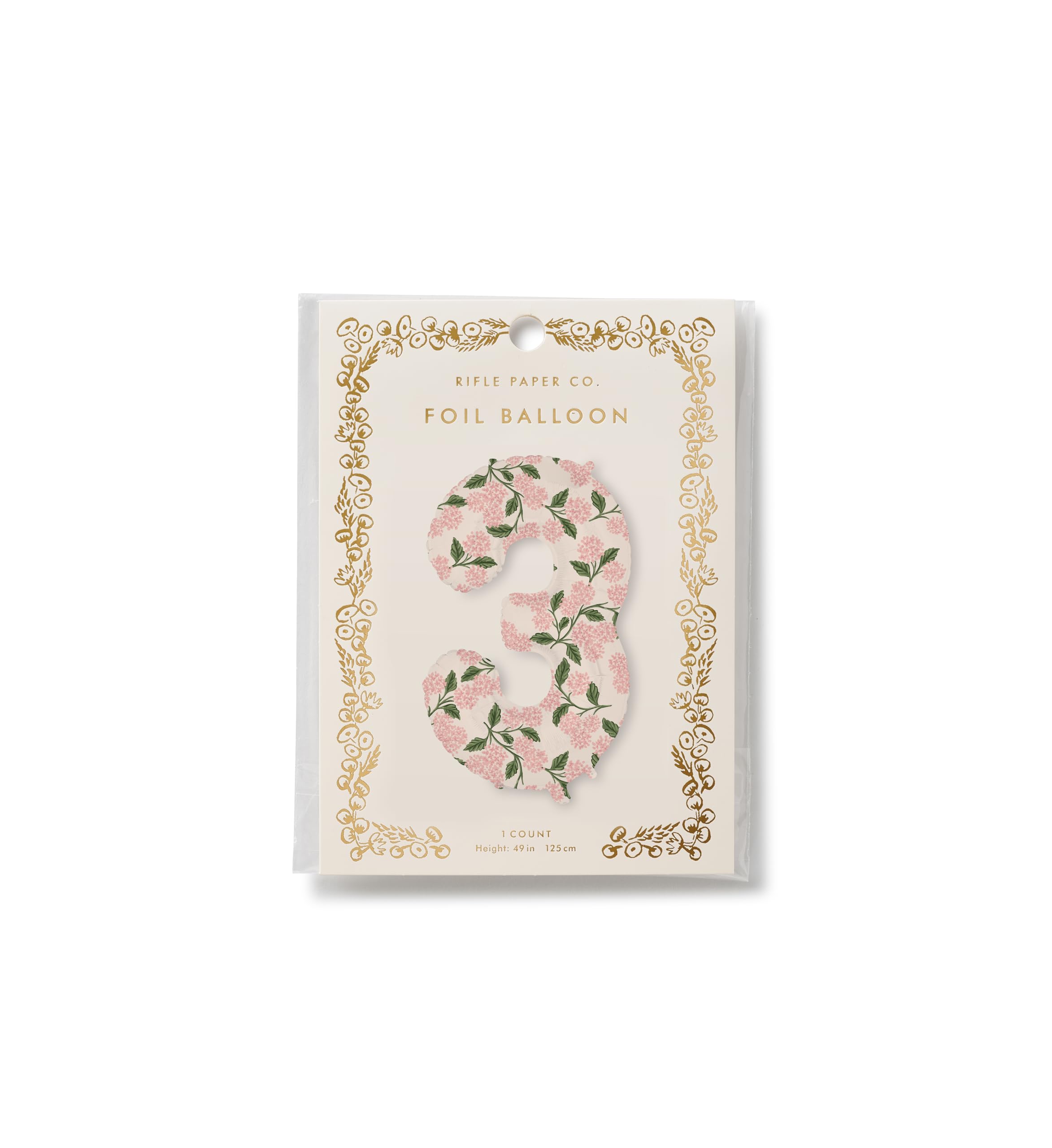 Amazon.com: RIFLE PAPER CO. Pink Hydrangea Mylar Numbered Balloon